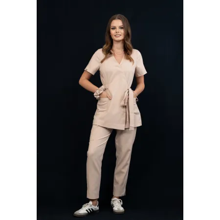 Spodnie medyczne MEDI TEDDY - VELVERDA OAT SCRUB